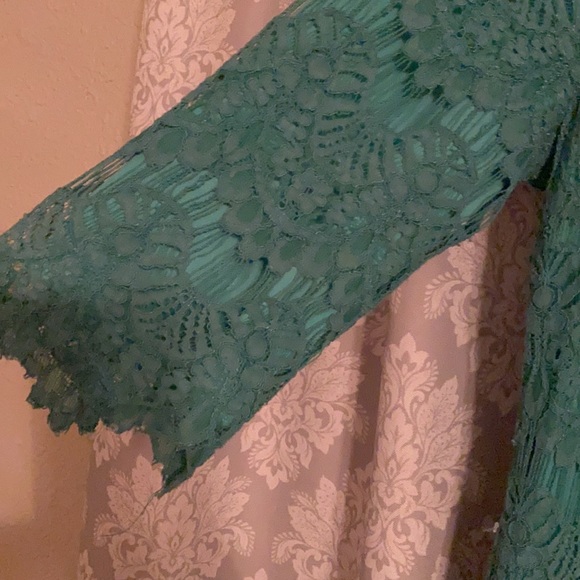 ❌SOLD❌TEAL A NIGHT IN PARIS DRESS - Picture 3 of 5